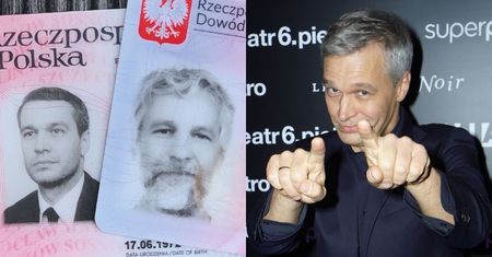 Michał Żebrowski wymienił dowód w czasie pandemii i porównał zdjęcia. Internauci ubawieni: "Naturalna mutacja w WIEDŹMINA" (FOTO)