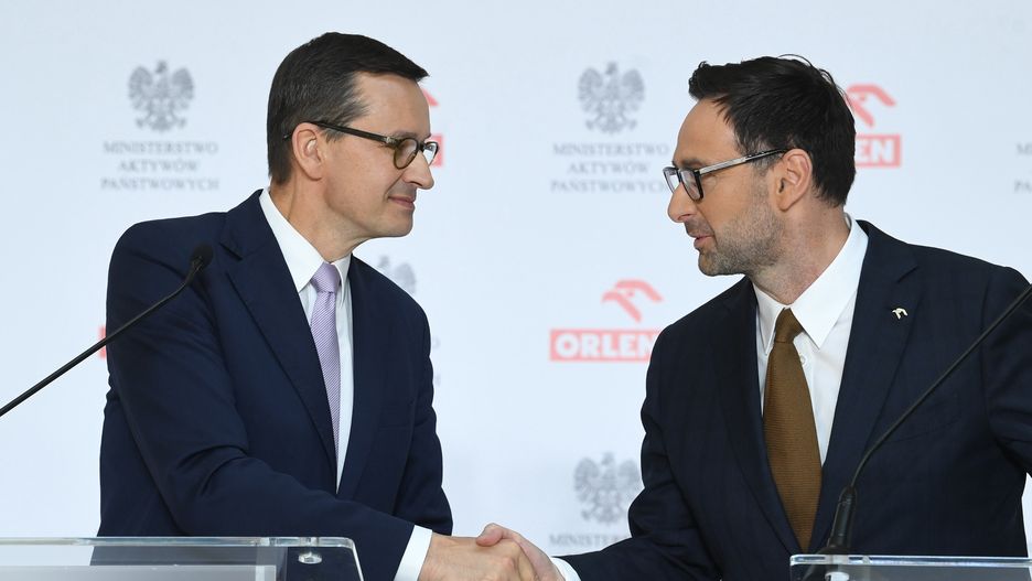 Mateusz Morawiecki, Daniel ObajtekRadek Pietruszkakonferencja, lotos, orlenu, PKN Orlen, plany, projekty, rozw�j, sp�ka, polityk , polityka, Polski Koncern Naftowy, Mateusz Morawiecki, premier, Daniel Obajtek