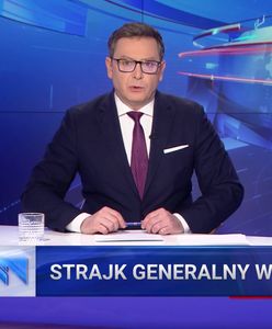 Przez tydzień ani słowa o strajku generalnym. "Wiadomości" TVP w końcu znalazły pretekst