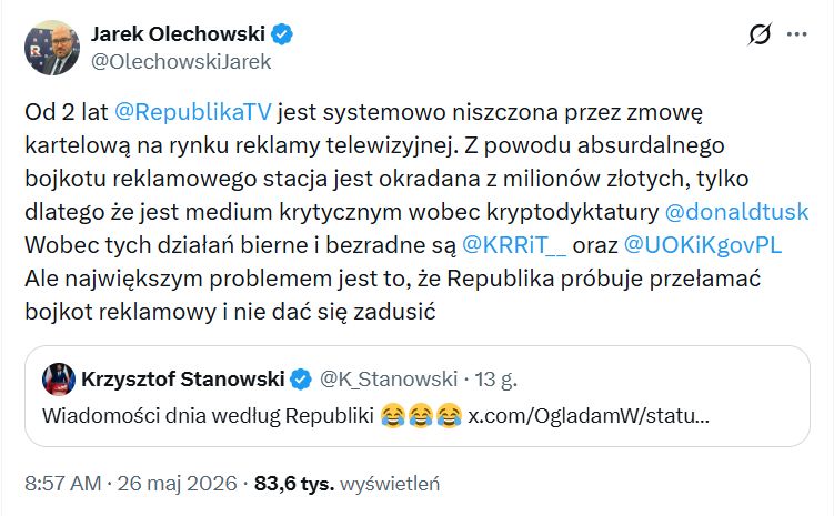 Odpowiedź Jarosława Olechowskiego