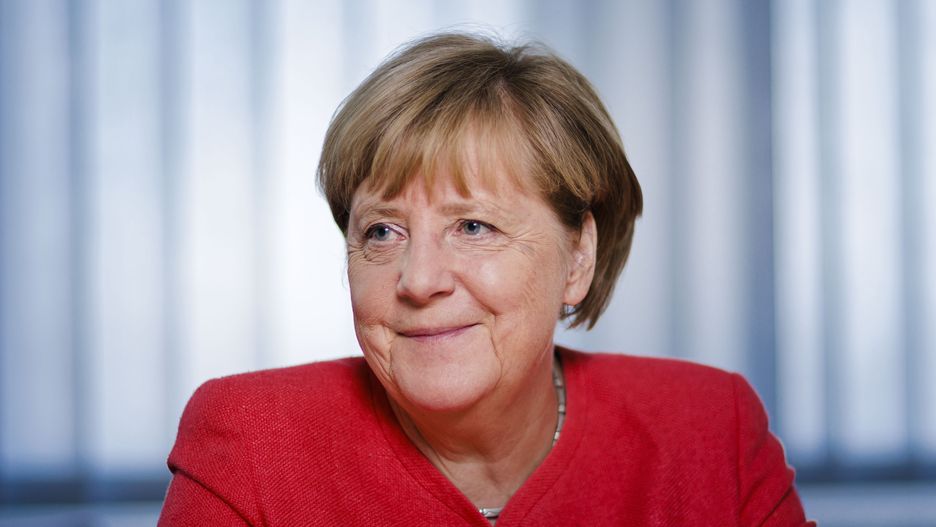BERLIN, GERMANY - JUNE 15: Angela Merkel, former Federal German Chancellor, gestures during an interview on June 15, 2022 in Berlin, Germany. (Photo by Thomas Trutschel/Photothek via Getty Images)