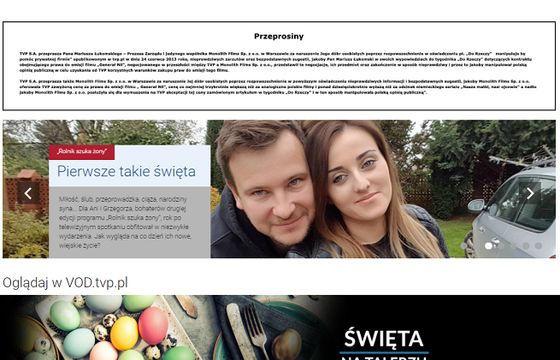 Telewizja Polska przeprasza prezesa Monolith Films za naruszenie dóbr osobistych