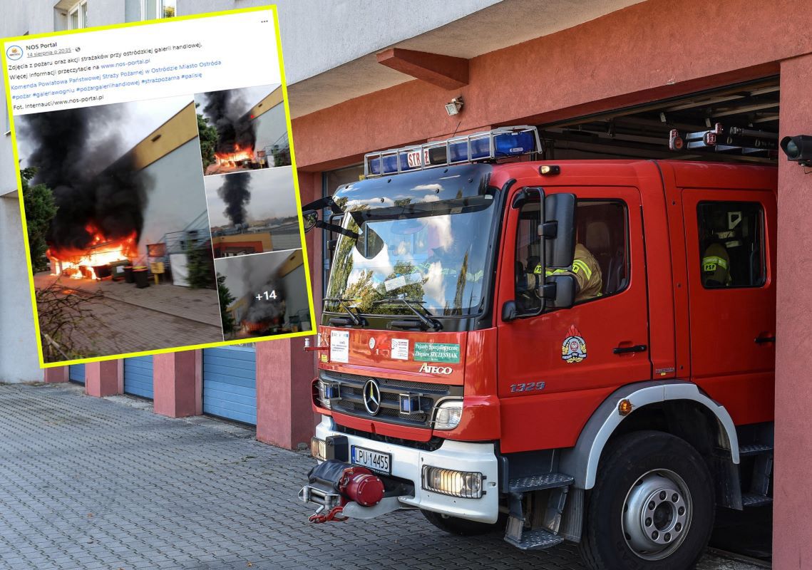 Pożar galerii w Ostródzie. Straty oszacowano na 2,5 mln zł. Podejrzani to jeszcze dzieci