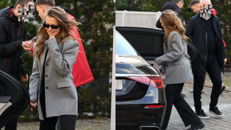 Anna Lewandowska opuszcza trening i mknie do mercedesa