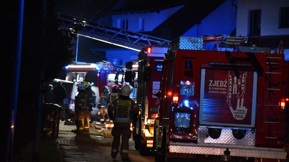 Pożar domu na Wielbarku w Malborku