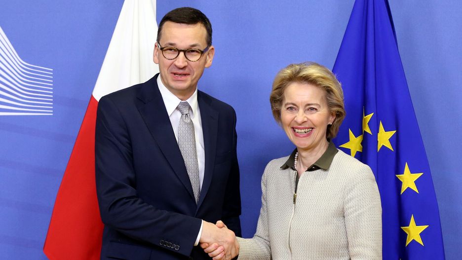 Mateusz Morawiecki i Ursula von der Leyen 