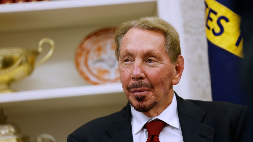 President Trump Signs Executive Orders At The White House
WASHINGTON, DC - FEBRUARY 03: Oracle co-founder, CTO and Executive Chairman Larry Ellison listens as U.S. President Donald Trump speaks to reporters in the Oval Office of the White House on February 03, 2025 in Washington, DC. After signing a series of executive orders and proclamations, Trump spoke to reporters about a range of topics including recent negotiations with Mexico on tarriffs. (Photo by Anna Moneymaker/Getty Images)
Anna Moneymaker