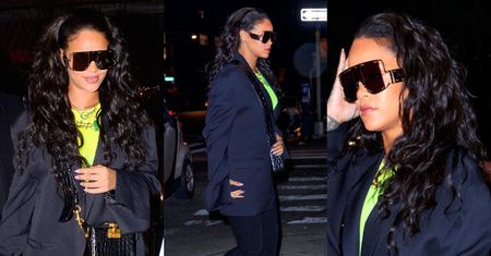 Rihanna podbija Manhattan w kozakach Balenciagi za 6 tysięcy i okularach "własnego projektu"