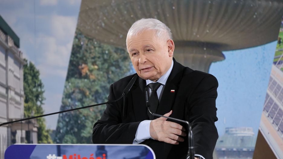 Jarosław Kaczyński na warszawskiej konwencji PiS