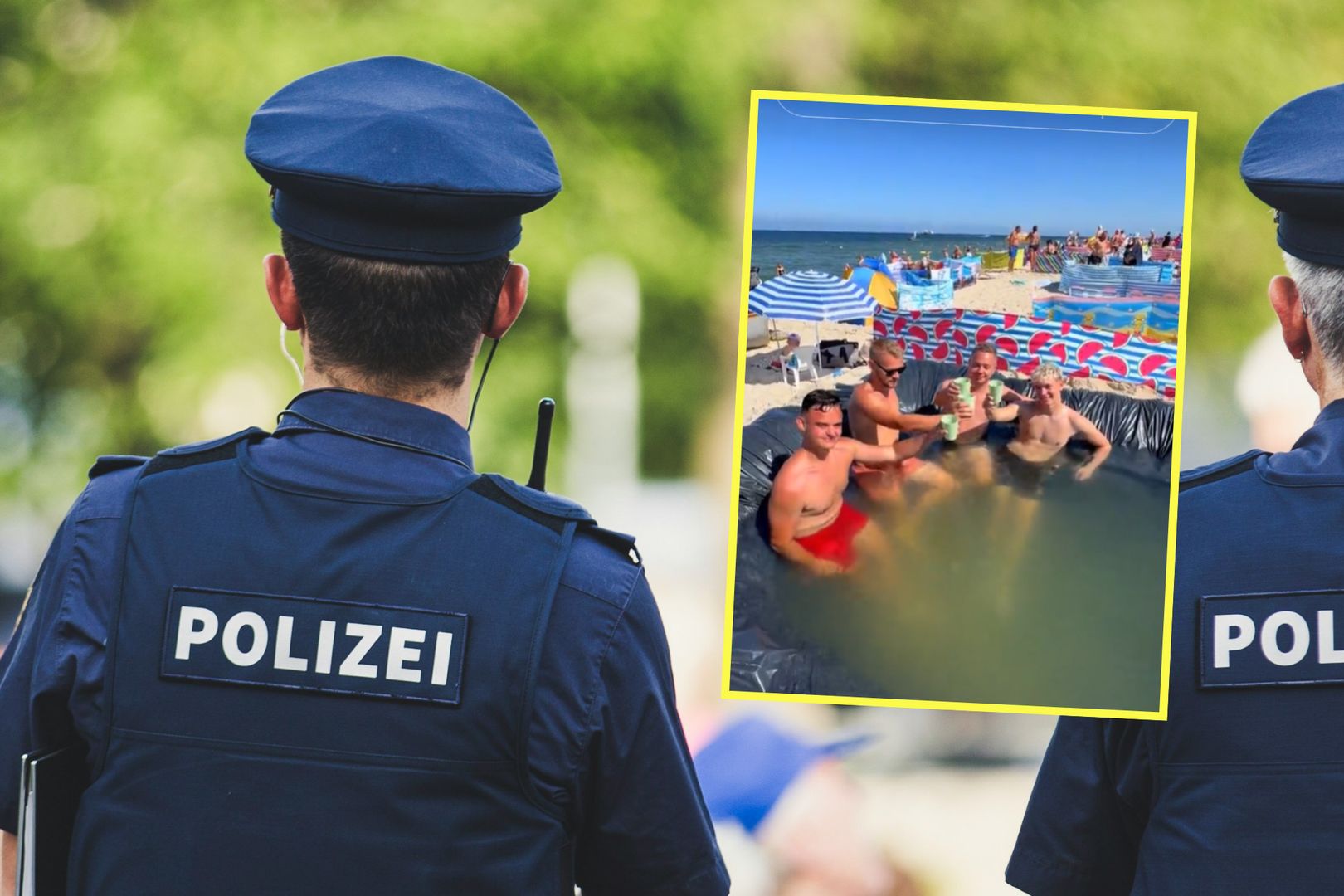 Basen na plaży. Niemieckie media piszą o polskich "budowniczych"