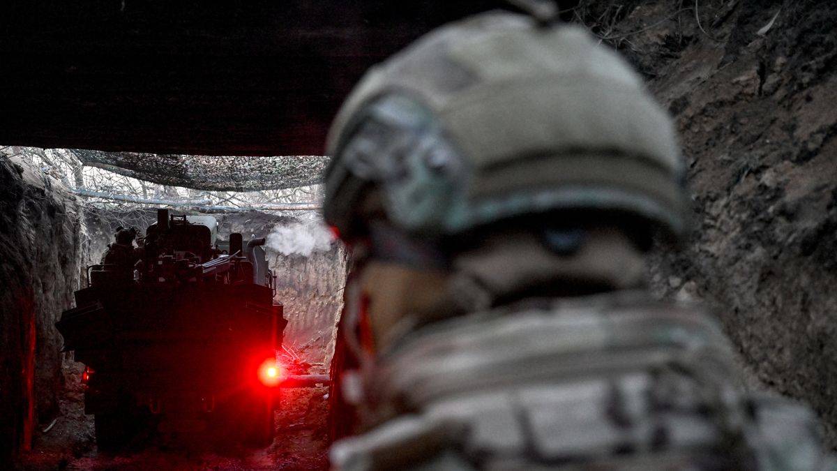 Soldiers operate a 2S22 Bohdana, a 155mm self-propelled howitzer developed in Ukraine, as an artillery crew of the Task Force Police Battalion of the Main Department of the National Police in the Zaporizhzhia region, which is part of the 128th Wild Fields Independent Brigade of Ukraine's Territorial Defence Forces, works in the Zaporizhzhia direction in Ukraine on March 5, 2025. (Photo by Dmytro Smolienko/Ukrinform/NurPhoto via Getty Images)