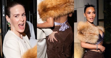 Sarah Paulson czule wita się z Kim Kardashian, łapiąc ją za pośladek. Tylko pozazdrościć? (FOTO)