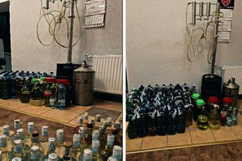 Aż 360 litrów. Oto, co znaleźli w domu 45-latka