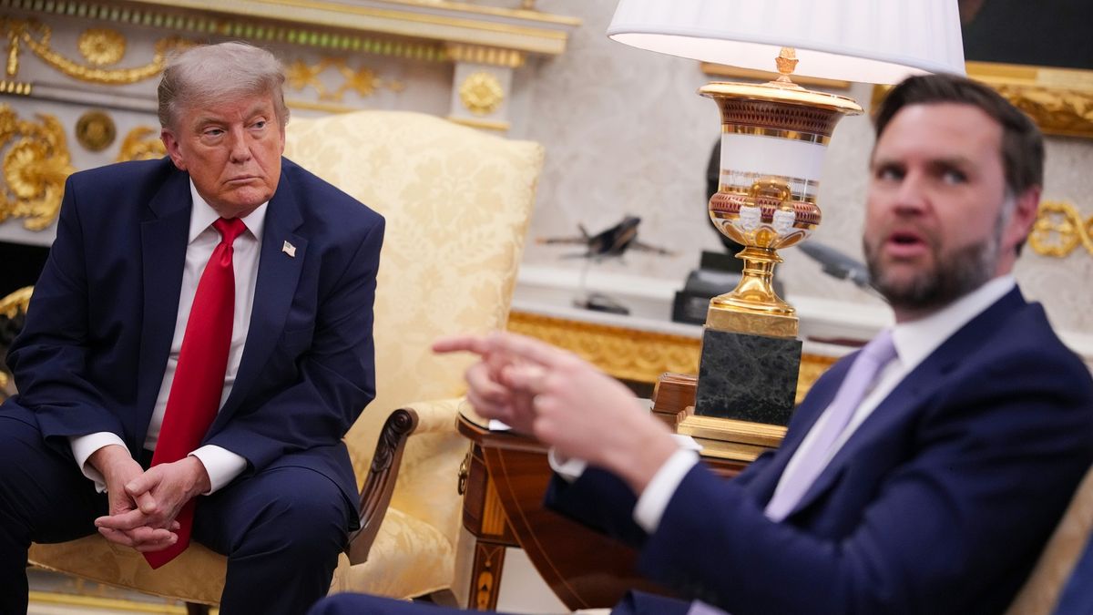 President Trump Meets With NATO Secretary-General Mark Rutte In The Oval Office
WASHINGTON, DC - JUNE 24: U.S. President Donald Trump looks on as U.S. Vice President JD Vance speaks during a meeting with NATO Secretary-General Mark Rutte in the Oval Office of the White House on June 24, 2026 in Washington, DC. Secretary-General Mark Rutte is meeting with the President before the annual NATO summit  next month and as the Pentagon does a six-month review of American forces in Europe. (Photo by Andrew Harnik/Getty Images)
Andrew Harnik