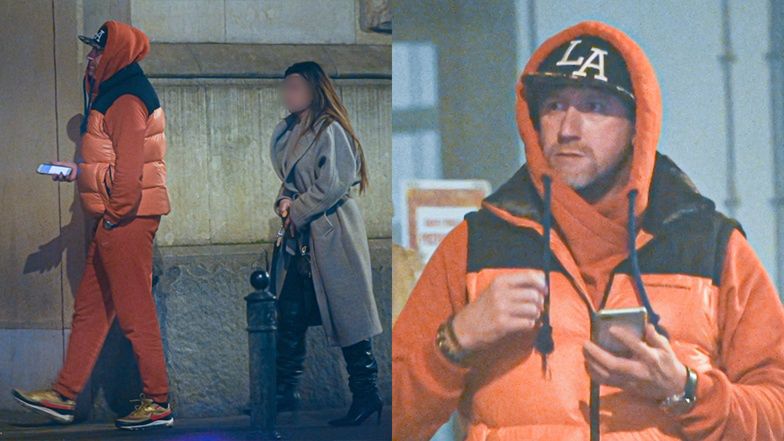 Robert Kochanek migdali się na ulicy z szatynką 