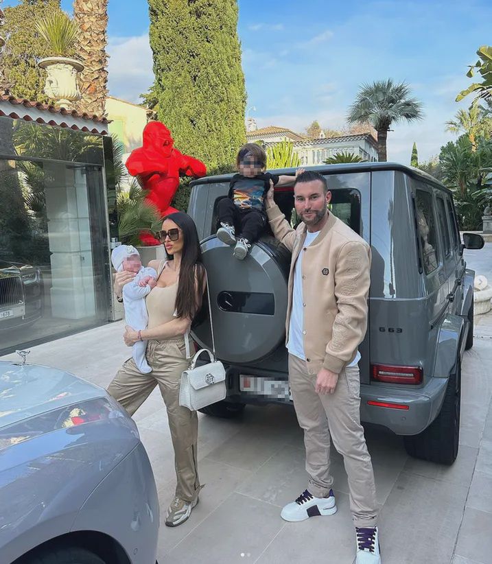 Philipp Plein i Lucia Bartoli z dziećmi