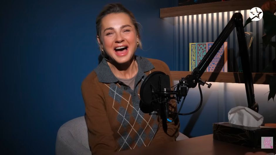 Małgorzata Socha podczas wywiadu