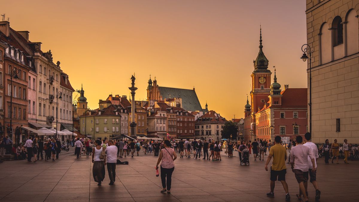 warszawa, ulica, stare miasto 