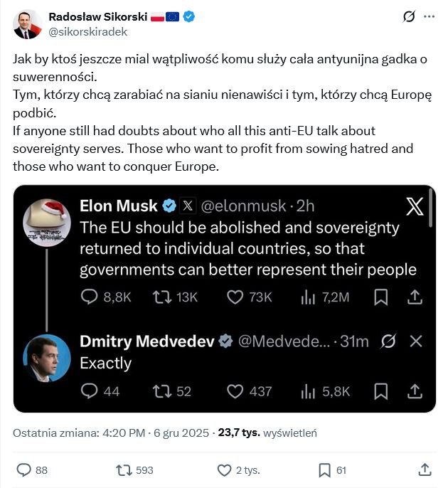 Wpis Radosława Sikorskiego 