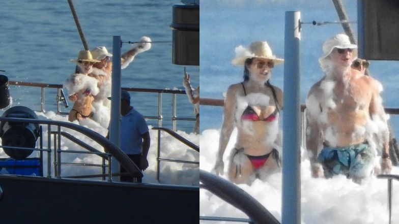 Jeff Bezos i Lauren Sanchez w pianie