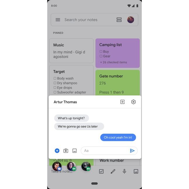 Aplikacje w "bąbelkach" na ekranie w Androidzie Q