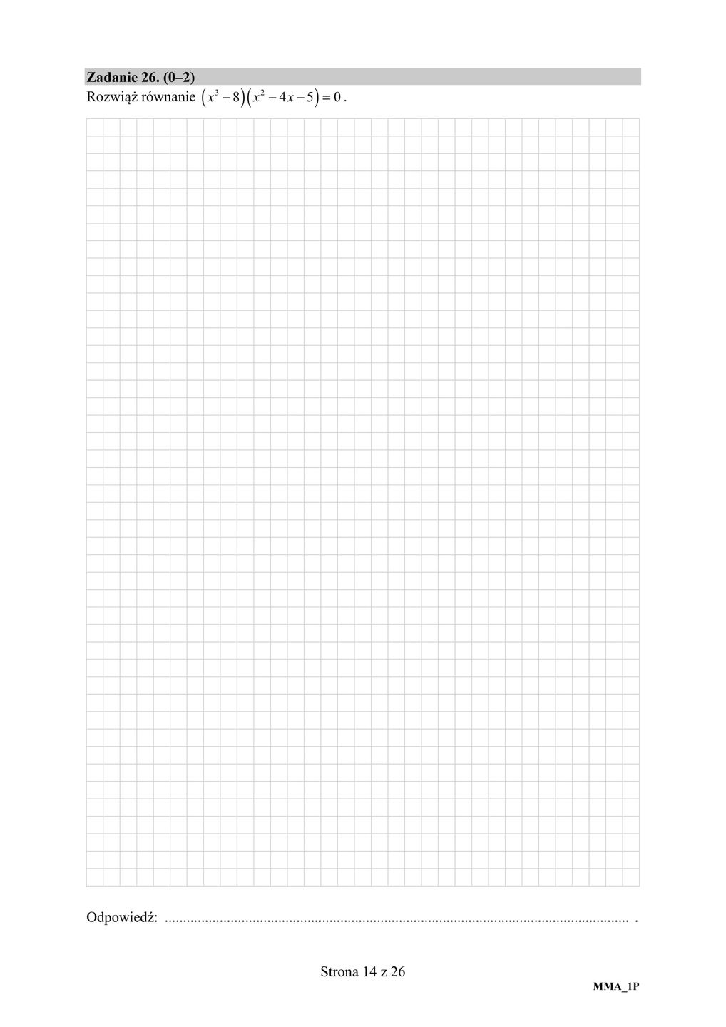 Matura z matematyki 2019
