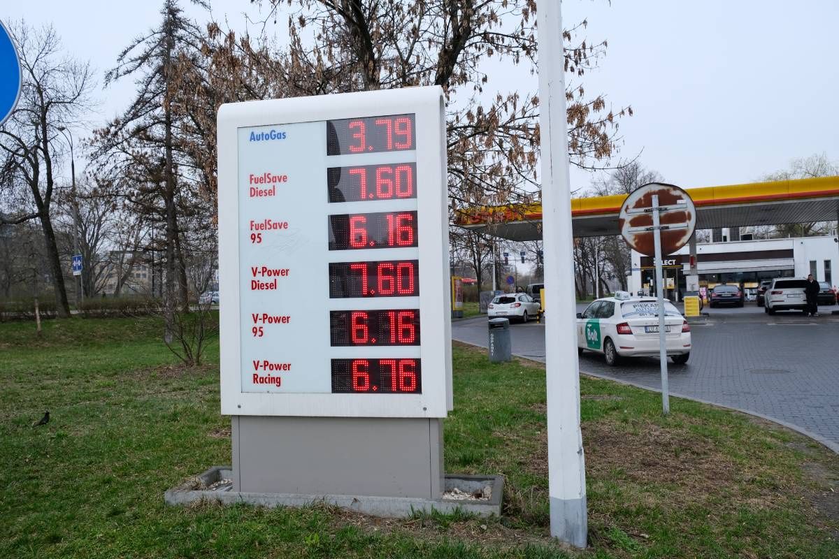Ceny paliw na stacji Shell przy ul. Prusa we wtorek, 31.03.2026
