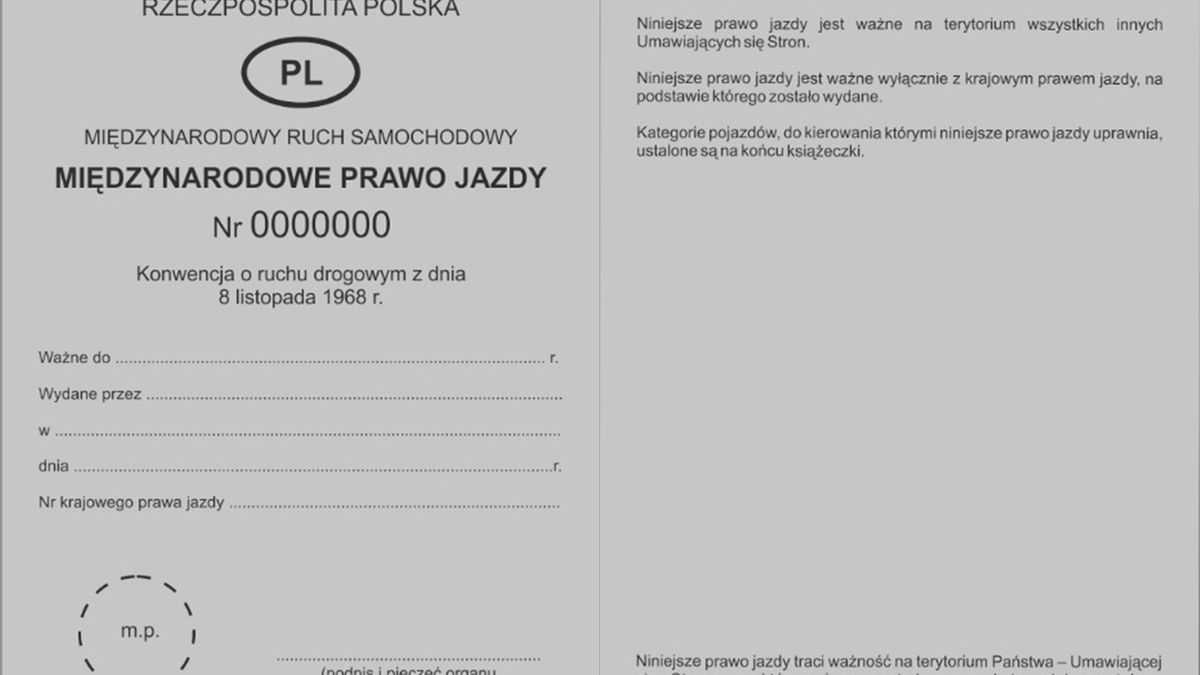 Międzynarodowe prawo jazdy wciąż ma papierową formę