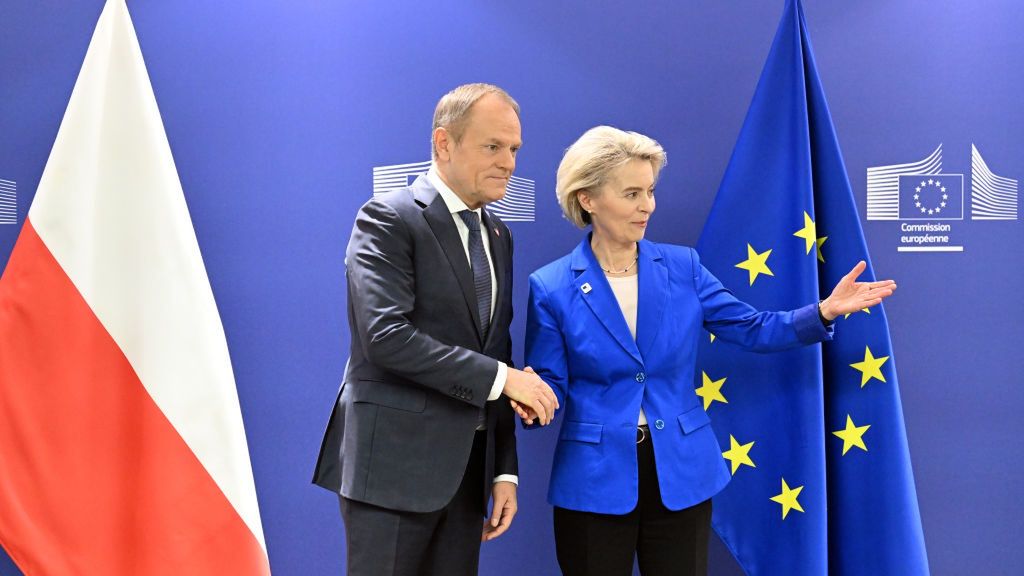 Premier Donald Tusk i szefowa KE Ursula von der Leyen