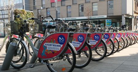 Katowice. System kompletny, 107 stacji rowerowych na terenie miasta