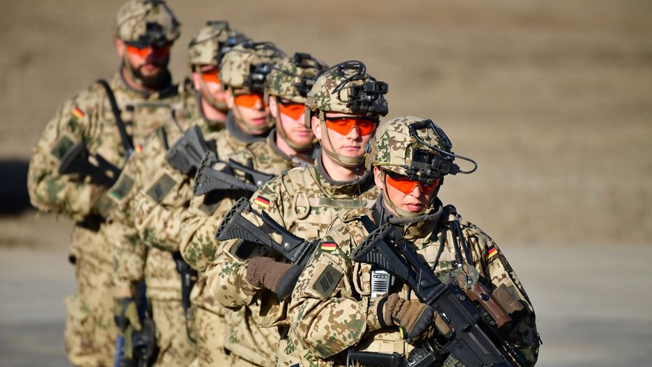 Bundeswehr Holds Multi-Day ExercisesMUNSTER, GERMANY - SEPTEMBER 28: Armoured infantryman of the Bundeswehr, the German armed forces, demonstrate their skills during a three-day Bundeswehr exercise on September 28, 2018 near Munster, Germany. According to media reports the German government is planning to increase defense spending by 40% to EUR 60 billion annually between 2019 and 2023. (Photo by Alexander Koerner/Getty Images)Alexander Koerner