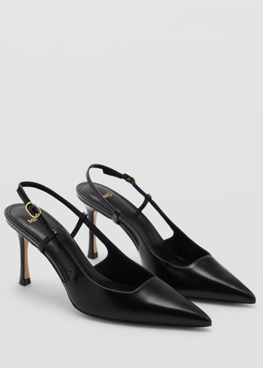 Czarne czółenka "slingback" 