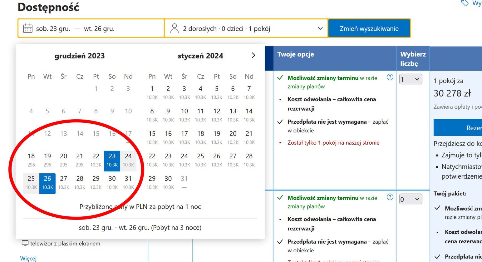 Kosmiczna podwyższa cen na święta i sylwestra