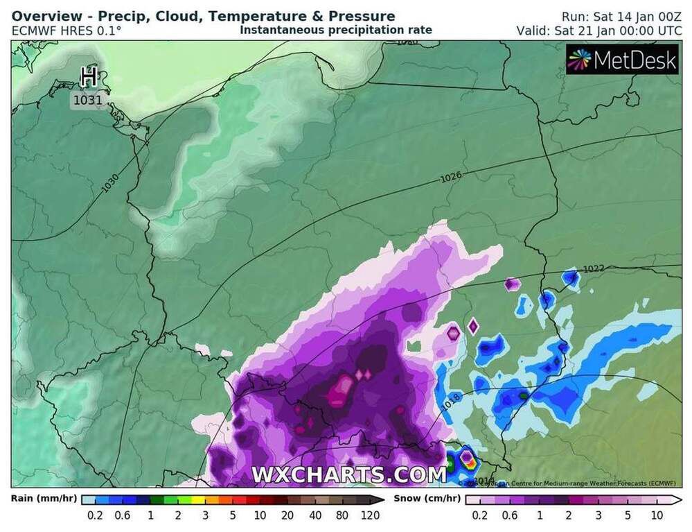 40 cm śniegu. Uderzy śnieżyca, nowa prognoza dla Polski