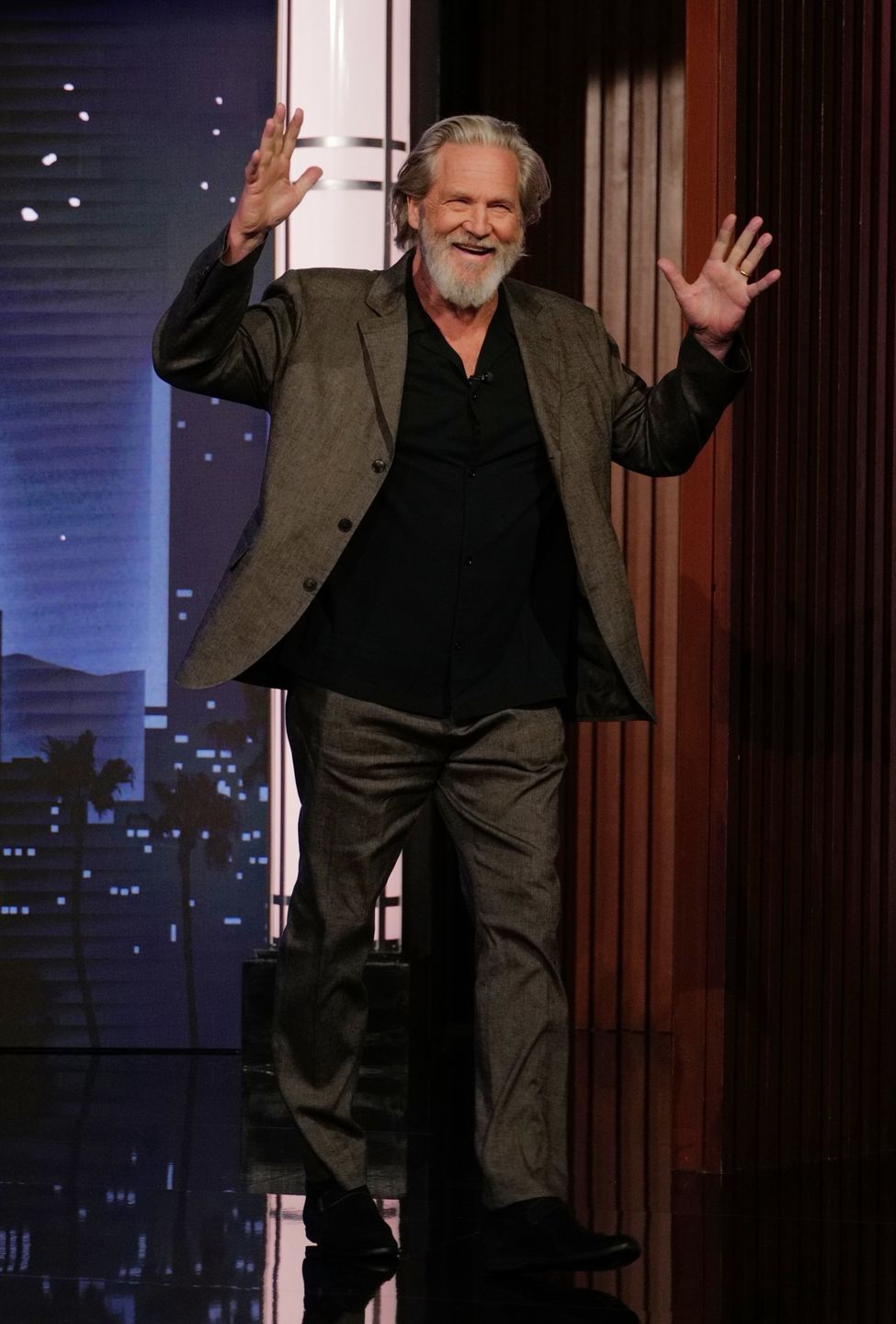 Jeff Bridges w programie "Jimmy Kimmel Live!" w 2025 roku