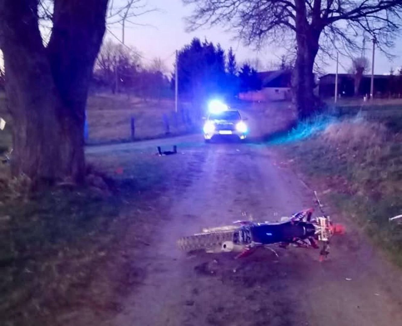 Wypadek z udziałem motocyklisty