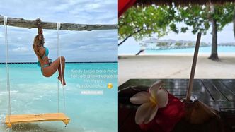 Sylwia Peretti w bikini huśta się na gałęzi na Malediwach