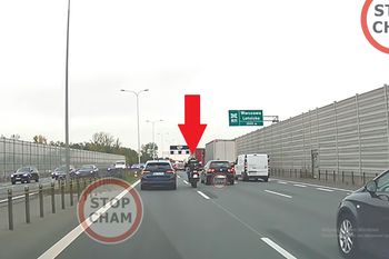 O włos od tragedii na S2. Wszystko nagrała kamera