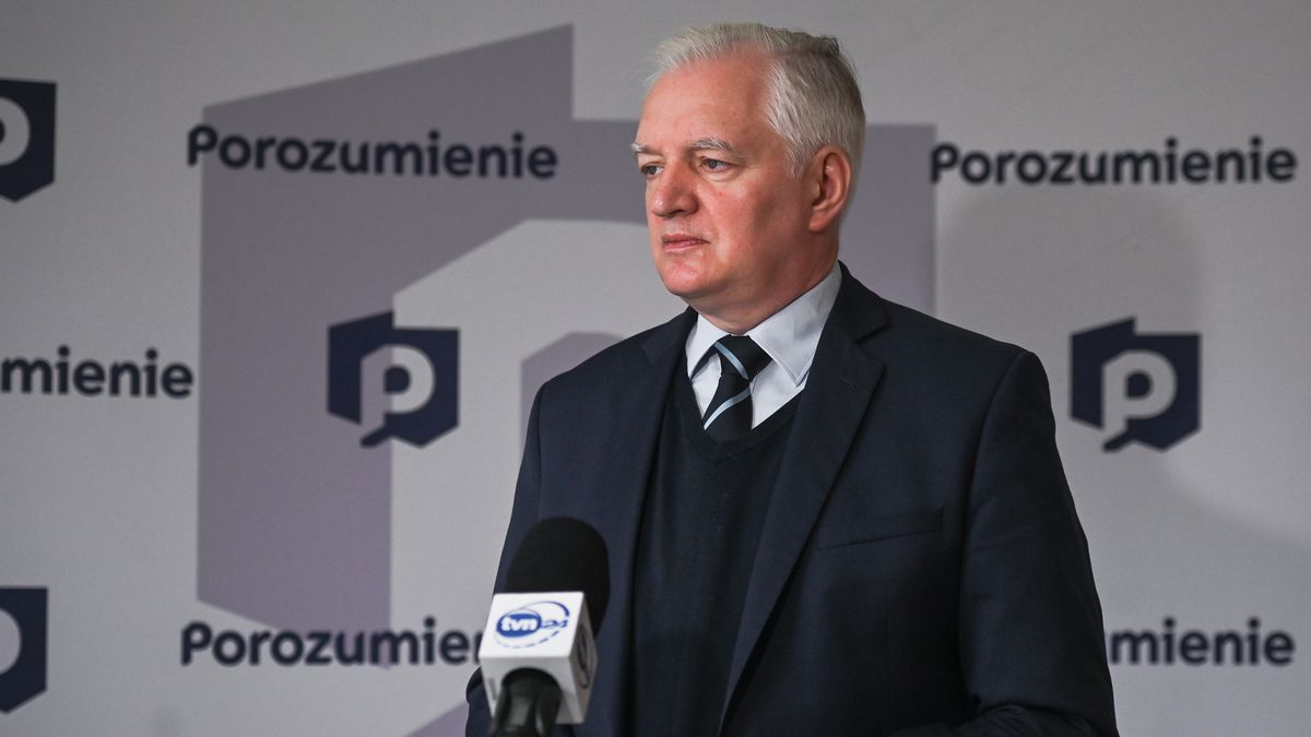 The leader of the Agreement political party, Jarosaw Gowin, seen at a press conference in the party office in Krakow.On Saturday, May 28, 2022, in Krakow, Poland. (Photo by Artur Widak/NurPhoto via Getty Images)