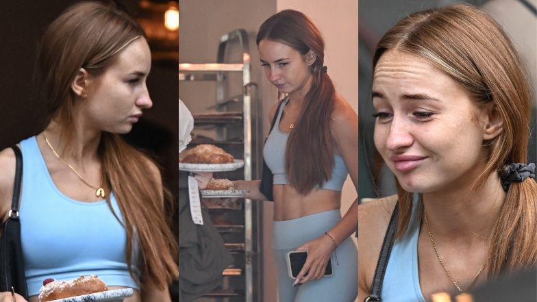 Angelika Mucha raczy się deserem na mieście