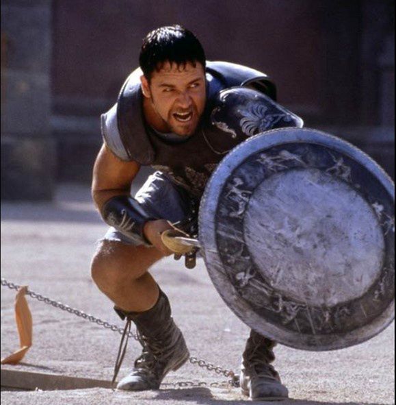 Russel Crowe jako "Gladiator"