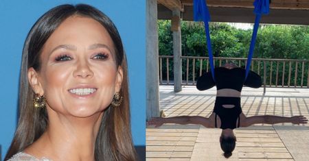 Kinga Rusin w przerwie od zarządzania firmą zwiesza się z taśmy (FOTO)