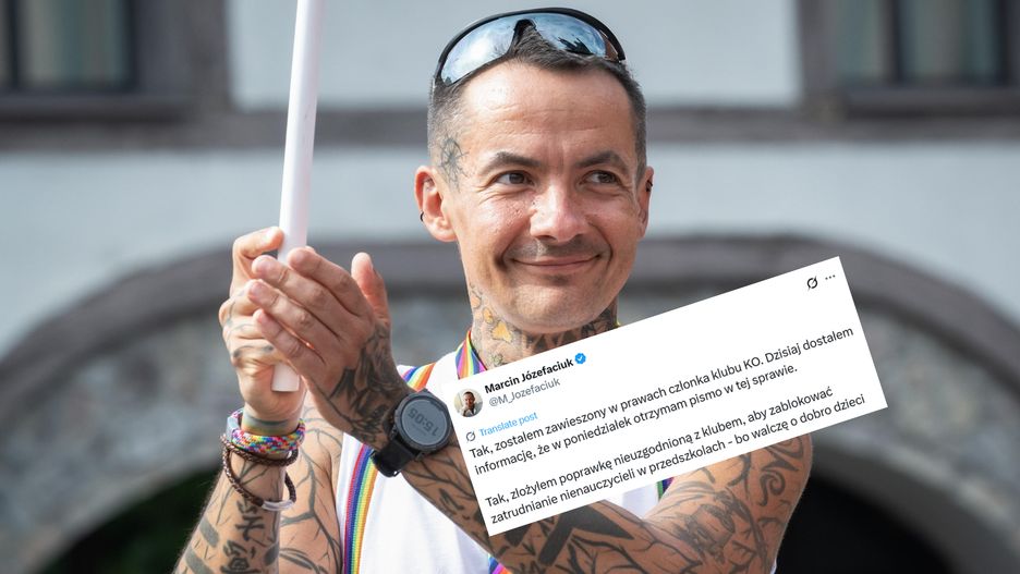 Marcin Józefaciuk zabrał głos po zawieszeniu w KO