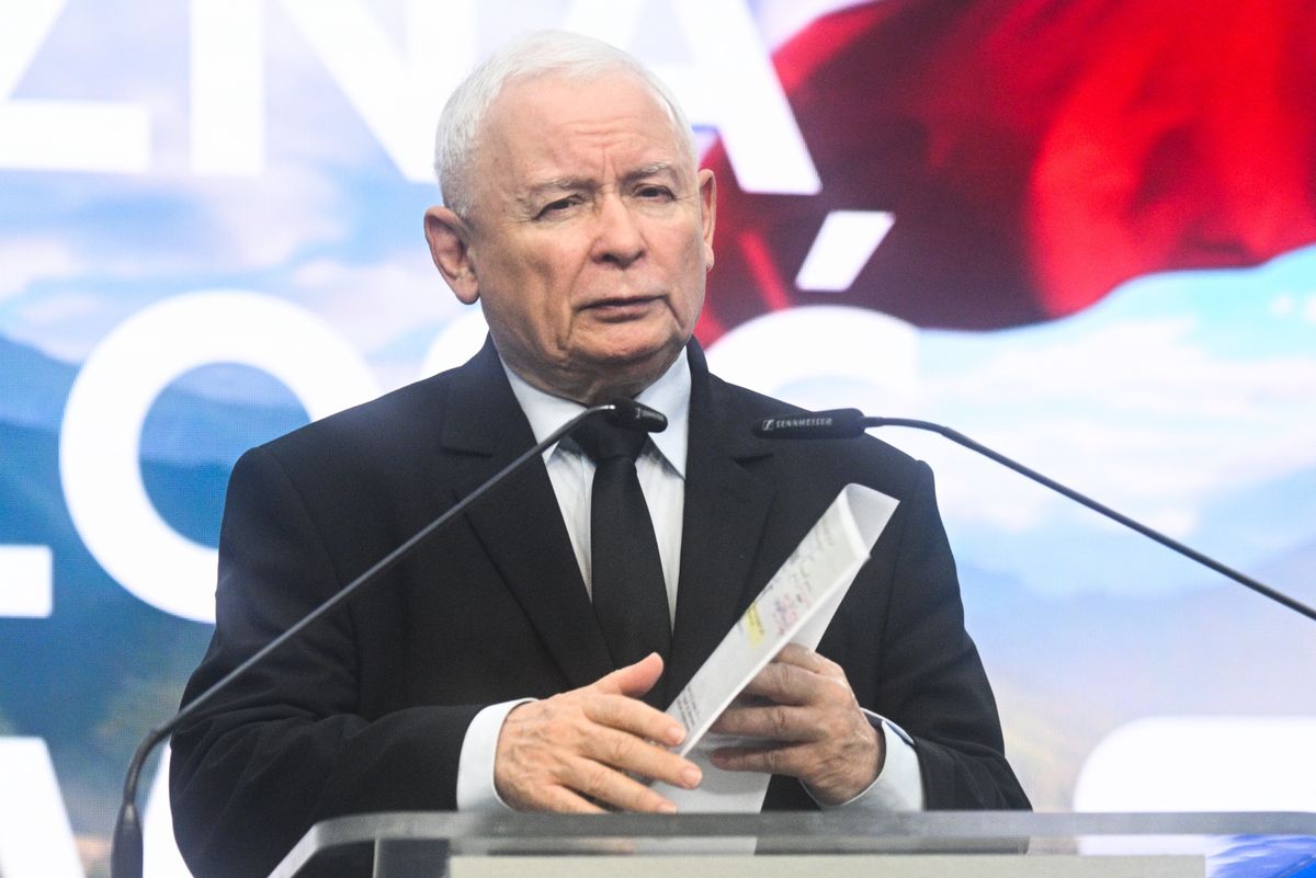 Prezes PiS Jarosław Kaczyński wygłosił oświadczenie