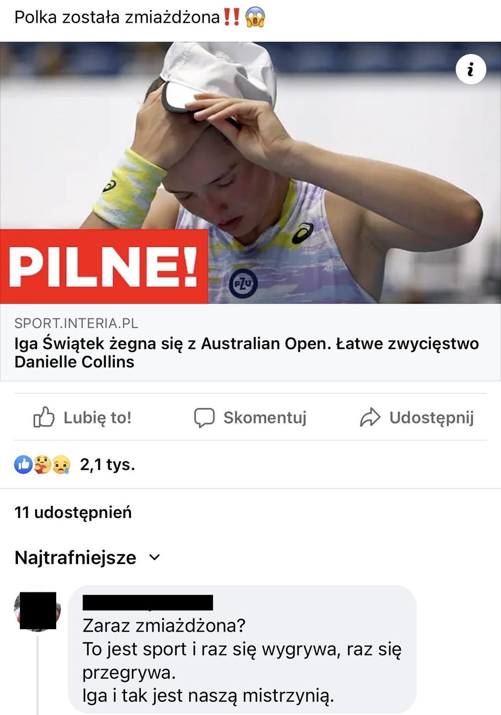 Grzegorz Krychowiak staje w obronie Igi Świątek: "Miażdży, to swoją reputację dziennikarz"