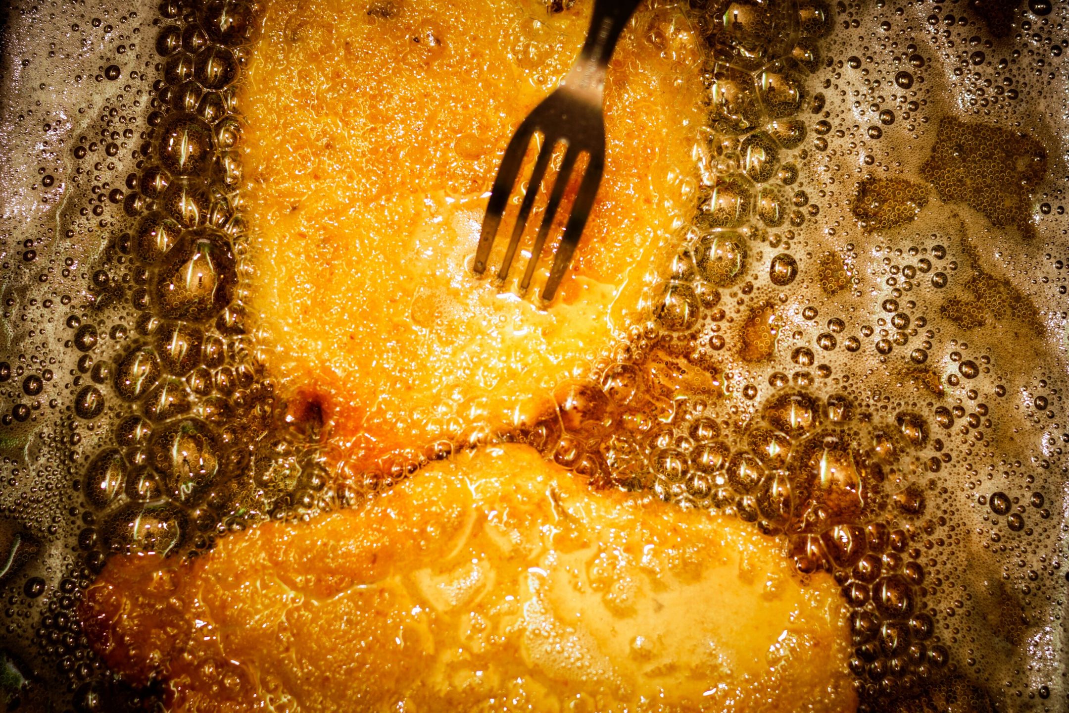 Directly Above Shot Of Milanese With ForkAndres Ruffo / EyeEmBubble, Cooking, Cooking Oil, Directly Above, Food, Food And Drink, Fork, Fried, Fried Chicken, Frying Pan, Heat - Temperature, Indoors, Italian Culture, Italian Food, Milanese, No People, Orange Color, Unhealthy Eating, Mendiolaza, Argentina