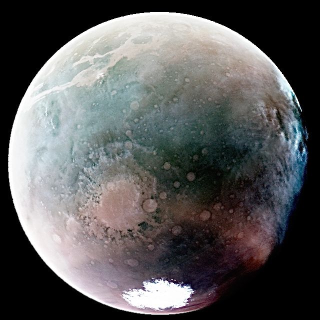 Mars w ultrafiolecie. Półkula południowa
