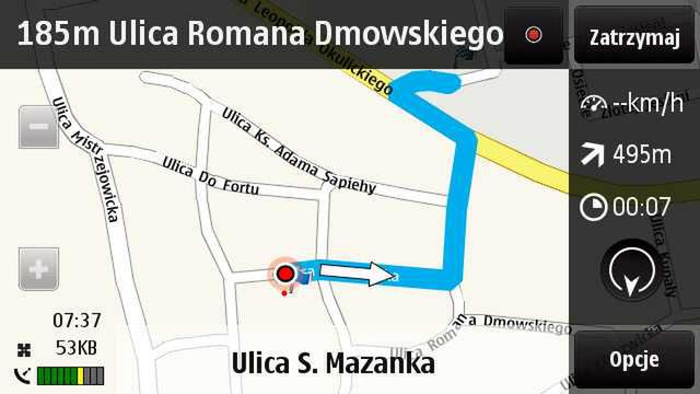 Mapy Ovi - test aplikacji 4