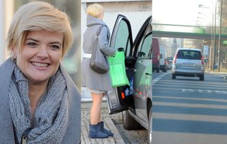 Tak Monika Zamachowska jeździ pasem dla autobusów... (ZDJĘCIA)