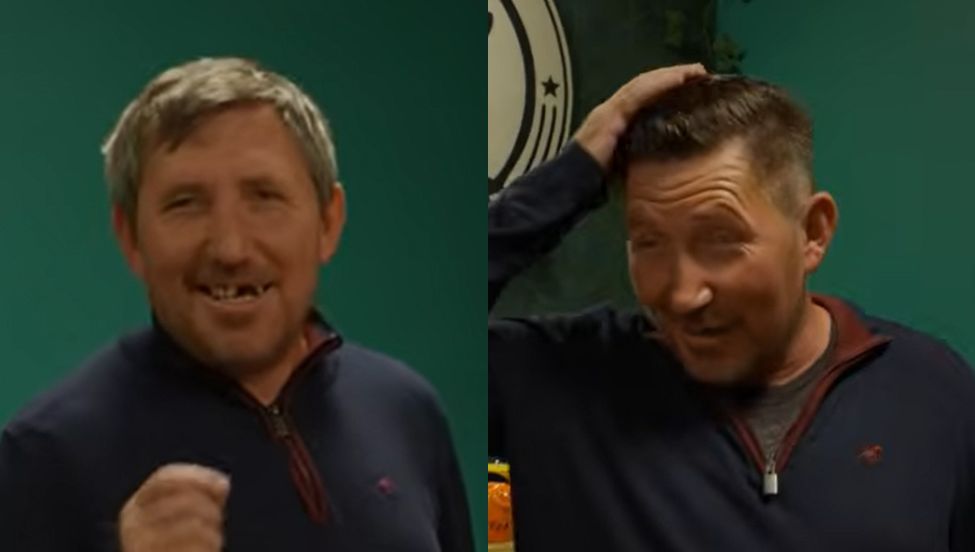 Andrzej z Plutycz przed i po wizycie u fryzjera